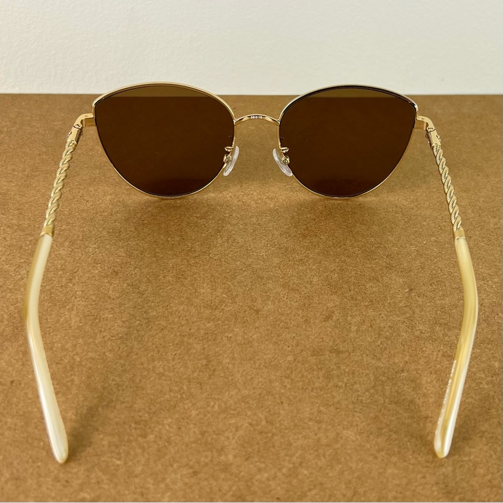 TORY BURCH GOLD FRAME CAT-EYE SUNGLASSES - Picture 5 of 10
